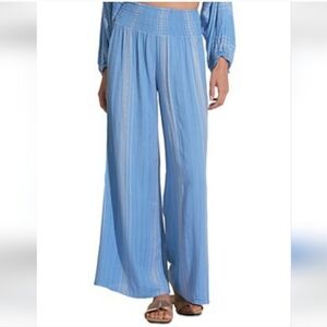 Women's Blue Wide-Leg Pants
